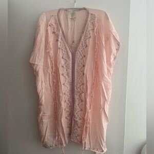 Pink Embroidered Kaftan